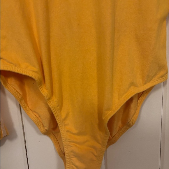 Adidas Rare Yellow Velour Longsleeve Mockneck Body Suit - Small - Picture 8 of 13